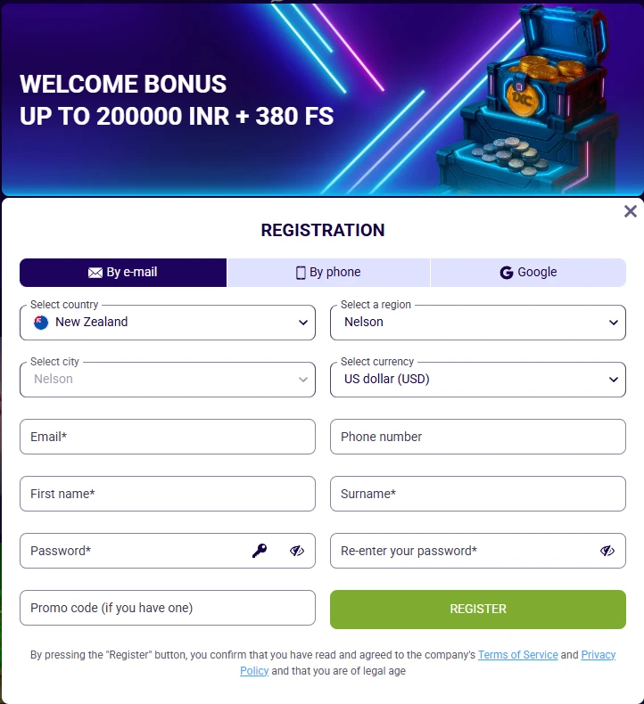 How to Create an Account and Play on 1xCasino